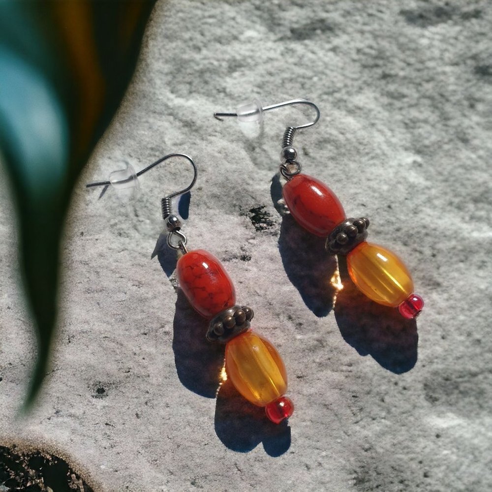 Beach Core Boho Dangle Warm Tone Vintage Earrings Women Fashion Jewelry Costume